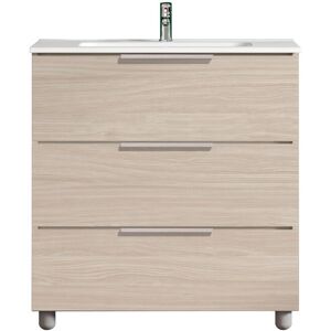 Mobile bagno base lavabo a terra Chloe 79x79x45,5 cm olmo rousseau Image