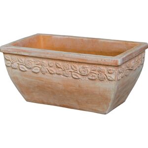 Vaso rettangolare in terracotta 30x14x14 cm Image