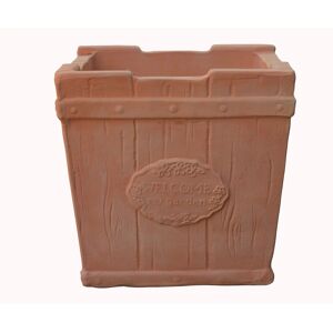 Vaso terracotta quadrato "Welcome" 19x19x18 cm Image