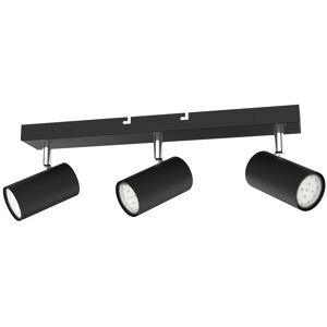 Faretto 3 luci Globo Robby nero opaco 410x60x120 mm Image