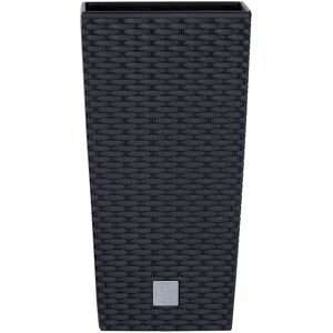 Portavaso Prosperplast effetto rattan 33x33x61 cm antracite Image