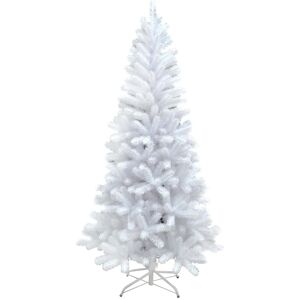Albero di Natale artificiale in PVC bianco iridescente H 210 x Ø 105 cm Image