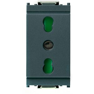 Vimar Presa 2P+ T 16A 250 V Idea standard italiano tipo P17/11 colore grigio Image