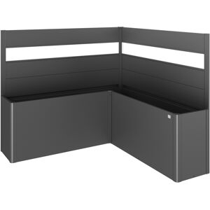 Biohort Fioriera frangivista Belvedere a L con vetro 200 cm Grigio sc met 2 pz Image