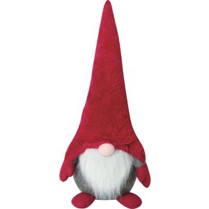 Gnomo di Natale con cappello in tessuto 23x22x54 cm grigio Image