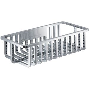 Porta oggetti doccia Tiberio rettangolare in resina cromo Image