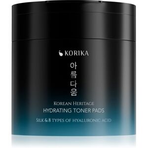KORIKA Korean Heritage Silk & 8 Types of Hyaluronic Acid Hydrating Toner Pads dischetti detergenti effetto idratante 70 pz Image