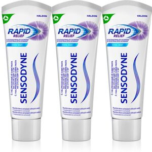 Sensodyne Rapid Cool Mint dentifricio al fluoro per denti sensibili 3x75 ml Image