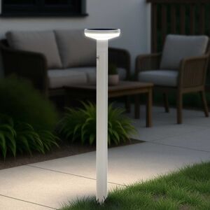 LEDDIRETTO Paletto da giardino Solare Bianco 80cm con Sensore Mov. e Picchetto Colore Bianco Naturale 4.000K Image