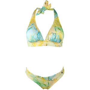 Bellissima Chia Bikini Donna Coppa B Con Allacciatura Al Collo Giallo Taglia 46b Image