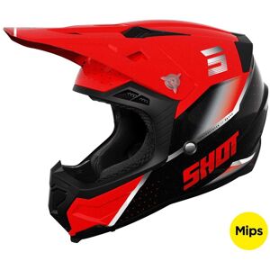 Casco Moto Cross Enduro Shot CORE HONOR Rosso Perla taglia M Image