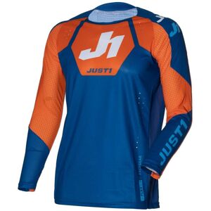 Maglia Moto Cross Enduro Just1 J-FLEX 2.0 District Blu Aranc taglia M Image