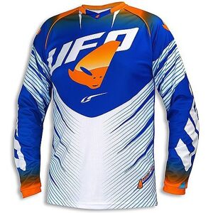Maglia Moto Cross Enduro Ufo Voltage Arancio Blu taglia 2XL Image