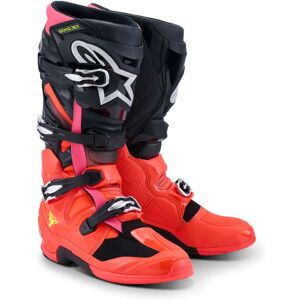 Stivali Moto Cross Enduro Alpinestars TECH 7 Nero Rosso Fluo taglia 15 Image