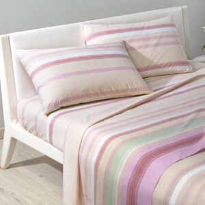 Completo Lenzuola in Cotone Home Matrimoniale Caleffi Coral Beach Rosa Caleffi Image