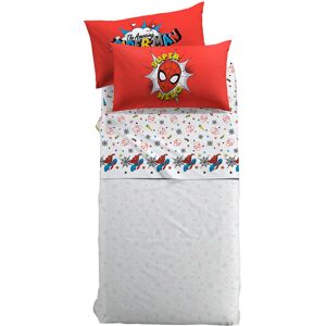 Completo Lenzuola in Cotone Spider-man Superhero Piazza e Mezza Marvel Ragazzo Caleffi Image