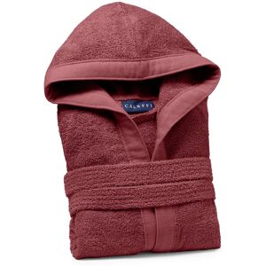 Accappatoio con Cappuccio in Cotone Soft L Spugnissima Tinta Unita Bordeaux Caleffi Image