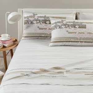 Completo Lenzuola in Cotone Calaluna Matrimoniale Caleffi Shabby Chic Tortora Caleffi Image