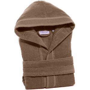 Accappatoio con Cappuccio in Cotone Gim M/L Spugnissima Tinta Unita Moka Caleffi Image
