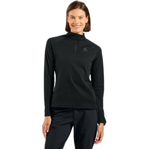 ODLO Midlayer 1/2 zip Besso W - felpa in pile - donna Black/Black L Image