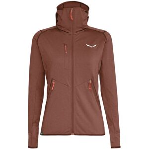 Salewa Agner Hybrid PL/DST - felpa in pile con cappuccio - donna Dark Red/Red/White I38 D32 Image