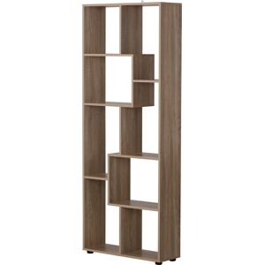 Homcom Libreria in Legno Design Moderno, 8 Ripiani (10kg/per Mensola), Anti-Ribaltamento, per Salotto/Camera 70x24x178cm Image