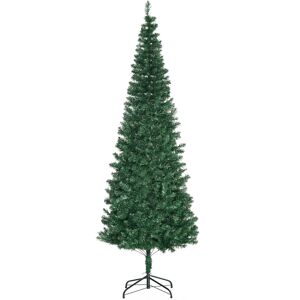 Homcom albero di natale 210 albero di natale slim albero di natale ecologico albero di natale folto 210 Verde Φ81 × 210cm Aosom Image