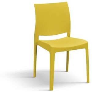Pazzo Design Sedia Alberto Giallo Senape set da 4 sedie in Polipropilene Image
