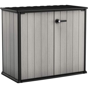 Keter Porta Attrezzi da Giardino Patio Store, 1000L, Effetto Legno Spazzolato, Grigio, 139,5x77x120H cm Image