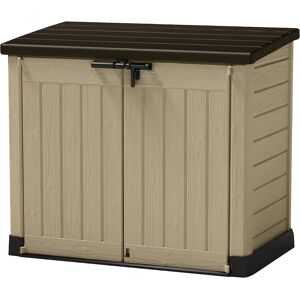Keter Porta Attrezzi da Giardino Store-It-Out Max, 1200L, Effetto Legno, Beige, 145,5x82x125H cm Image
