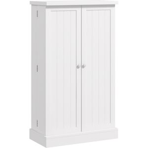 Homcom Armadio da Cucina con 5 Ripiani Centrali e 2 Ripiani Laterali a 6 Livelli, in MDF, 60x30x104 cm, Bianco Aosom Image