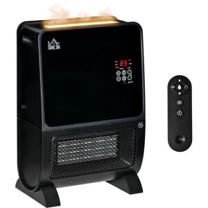 Homcom Stufa Elettrica 2 in 1 con Umidificatore, Luce LED a 3 Colori e Ultravioletti, Stufa Elettrica Camino con Timer e Telecomando, Nero Aosom Image