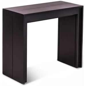 E-Stylo Consolle Allungabile   Top in MDF laccato antigraffio   Gambe in MDF laccato antigraffio   Allunghe in melaminico,90cm X 42,5/302,5cm H. 76cm,Top: nero antigraffio allunghe: nero antigraffio gambe: nero antigraffio Image