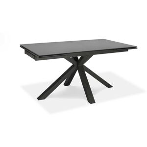 E-Stylo Tavolo Allungabile  Top in ceramica (5 mm) su vetro temperato (8 mm)  Gambe in metallo verniciato,90cm X 160/240cm H. 76cm,Top: ceramica grigio grafite allunghe: grigio grafite gambe: antracite Image