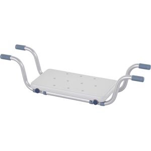Homcom Sedile per Vasca in Lega di Alluminio e Plastica, Mensola per Vasca da Bagno Larghezza Regolabile 71-81cm, Max. Carico 136kg Aosom Image