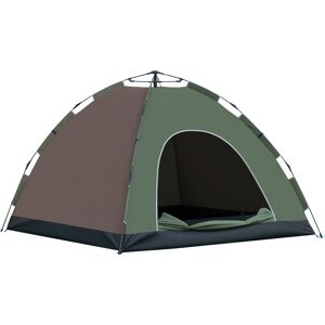 Outsunny Tenda da Campeggio Pop-Up per 4 Persone con Borsa da Trasporto, Ganci per Lampade e Tasche Portaoggetti, 210x210x135cm Aosom Image