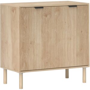Homcom Credenza Multiuso Moderna in Legno a 2 Livelli, Mobile Contenitore con Ripiano Regolabile su 3 Livelli, 78x40x77.5 cm, color Rovere Aosom Italy Image