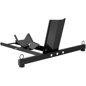 Homcom Cavalletto Bloccaruote per Moto, Staffa Regolabile su 14 Livelli per Ruote Ø34-84 cm, Nero   Aosom Italy Image