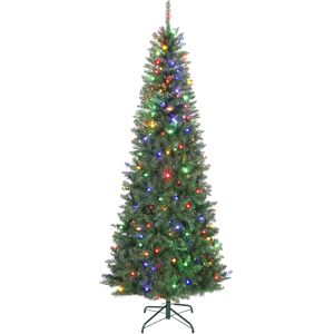 Homcom Albero di Natale 210 cm Illuminato con 350 Luci Bianche e Colorate, 9 Modalità di Illuminazione   Aosom Italy Image