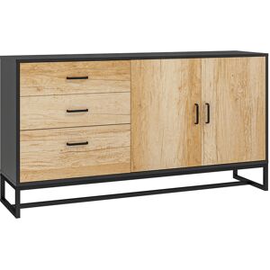 Homcom Credenza Moderna con 3 Cassetti e un Armadietto Cucina 2 Ante Soft-Close con Ripiano Regolabile Image