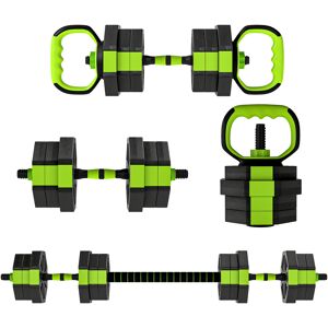 Sportnow Set di Manubri Regolabili 20 kg, 4 in 1 come Kettlebell, Manubri, Bilanciere e Supporto per Flessioni    Aosom Italy Image