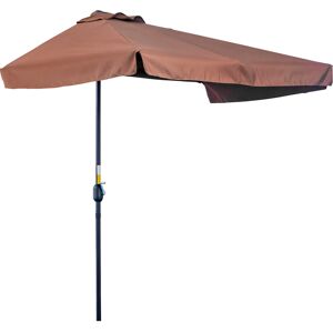 Outsunny Ombrellone Rettangolare da Terrazza e Giardino con Manovella, 230x130x249cm, Caffè Aosom Image