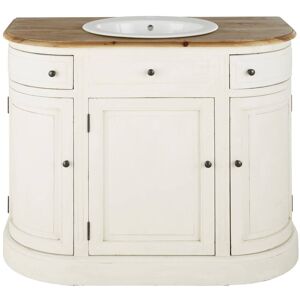 Maisons du Monde Mobile bagno per lavabo con 2 cassetti e 3 ante, avorio 110x90x55cm Image
