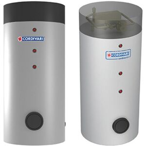 Cordivari Bollitore in Acciaio per Pompa di Calore Bolly 2 PDC WB 300 L Con 1 Scambiatore Fisso a Coibentazione Rigida Image