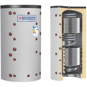 Cordivari Termoaccumulatore Eco Combi 3 VC 800 L con 1 Scambiatore Corrugato e 2 Fissi a Coibentazione Morbida Smontabile Image