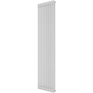 Cordivari Radiatore Acciaio Tubolare Ardesia Bianco RAL 9010 3 Colonne H 656 Interasse 600 W 1274 a 18 Elementi con Kit Tappi Image