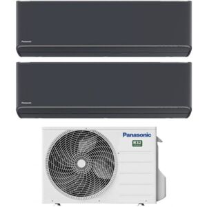 Panasonic Climatizzatore Dual Split Etherea Dark 12+12 con CU-2Z50TBE Inverter R-32 Wi-Fi Classe A+++ Image