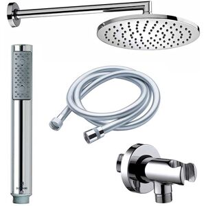 Bossini Set Completo Soffione Cosmo Ø 230 Braccio Doccia Mm.350 Doccetta Zen E Flessibile Image