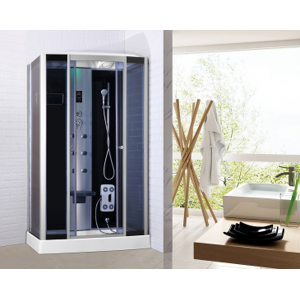 Arredo Casa Facile Cabina Idromassaggio 120x80 Bluetooth -Ozonoterapia - Touch - Cromoterapia Image