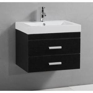 Arredo Casa Facile Mobile Bagno Pensile Nero Da 60 Cm Completo Image